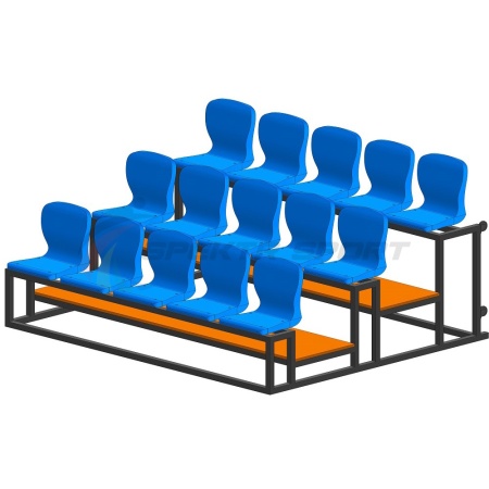 Купить Трибуна мобильная 3 ряда сиденья пластиковые на 15 мест в Кораблине 
